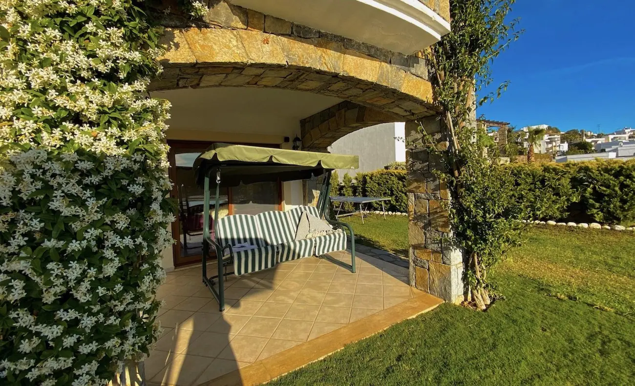 Shaded terrace